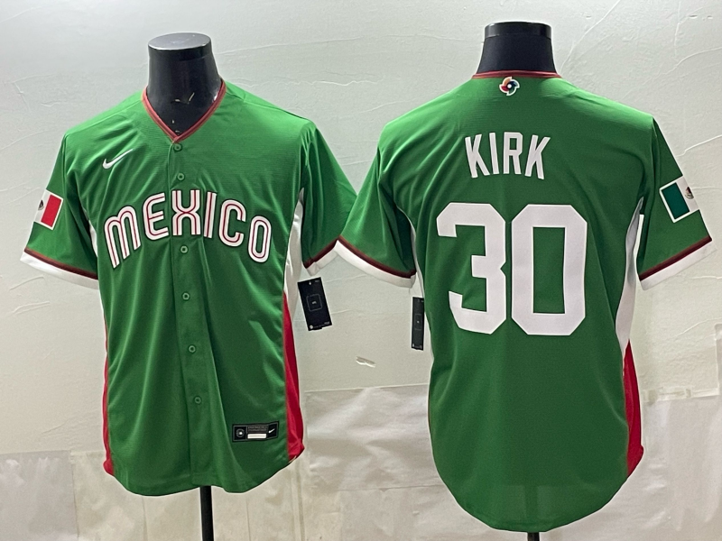 Men 2026 World Cub USA #30 Kirk green Nike MLB Jersey 007